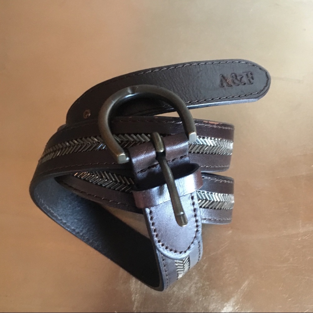 Abercrombie & Fitch brown beaded belt sz M/L